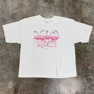 Vintage Flamingo rhinestone art tee Size‎ XL